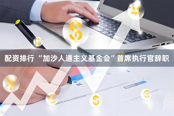 配资排行 “加沙人道主义基金会”首席执行官辞职