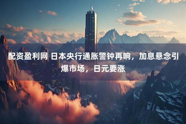 配资盈利网 日本央行通胀警钟再响，加息悬念引爆市场，日元要涨